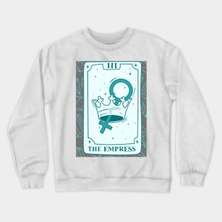 The Empress Tarot Card and Crystals Graphic Crewneck Sweatshirt